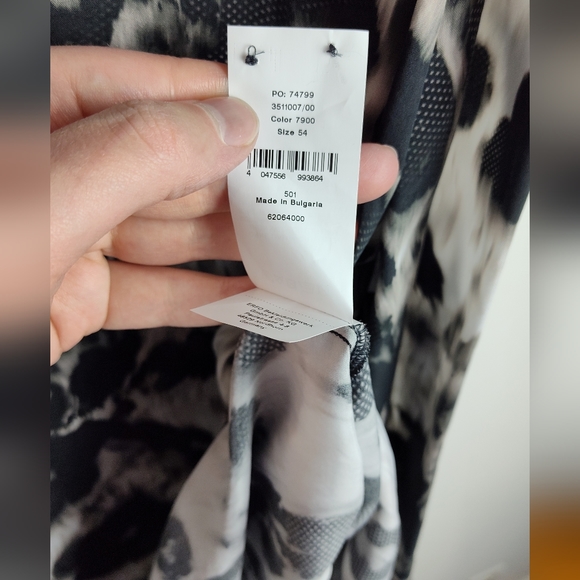 NWT Erfo tunic shirt abstract print blouse top trendy 22 Plus size new cupro - Picture 11 of 16